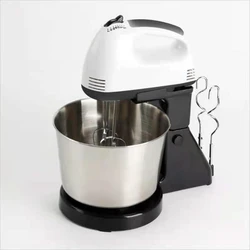Electric Stand food mixer egg beater hand mixer with stainless steel bowl kitchen mixer