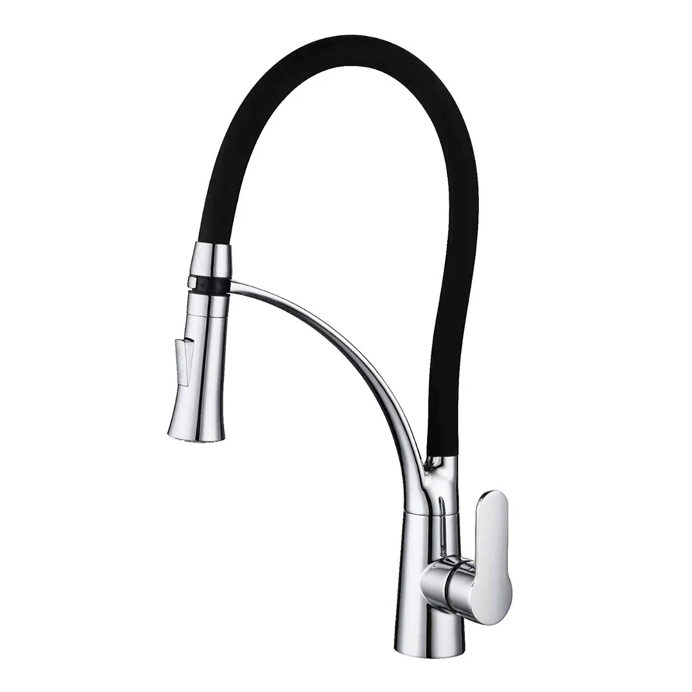 Modern Deck Mounted Hot and Cold Water Supply Single Handle Matt Black Finish Ceramic Cartridge Brass Kitchen Sink Faucet