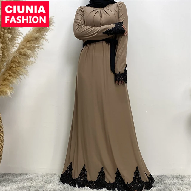 2022# Fashion Embroidery Muslim Dress Ethnic Modest Evening Eid Women Hijab Prayer Garment Dresses Dubai Turkey High Quality