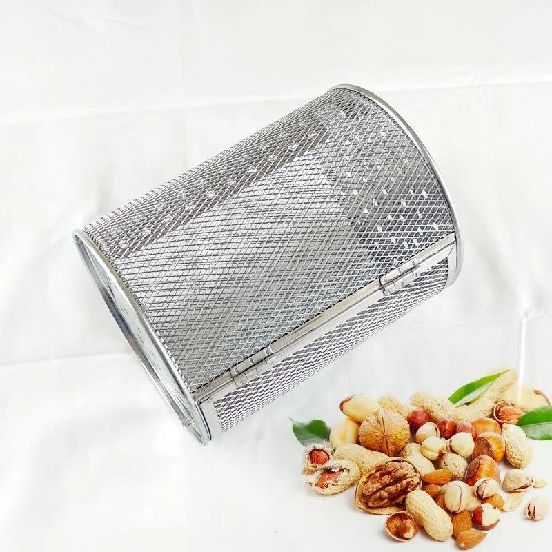 
Oven Accessories Rotary Grilling Cage Food Grade SUS304 Stainless Steel Roasted Peanut Nuts Grill Grill Baking Tools 