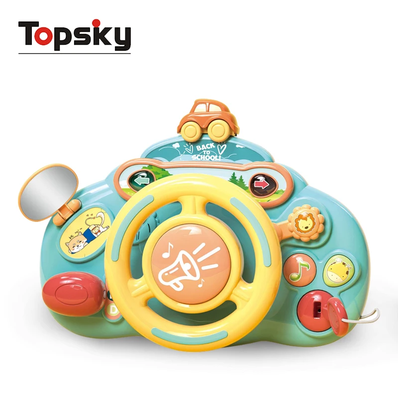 Popular Educational Baby Steering Wheel Toys Electric Simulator Steering Wheel With Sounds Light Educational Toys For Kids