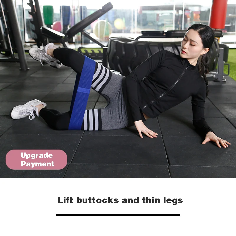  Черный рулон сопротивление упражнений петля ремешок для приседания ягодицы бедра тренировки