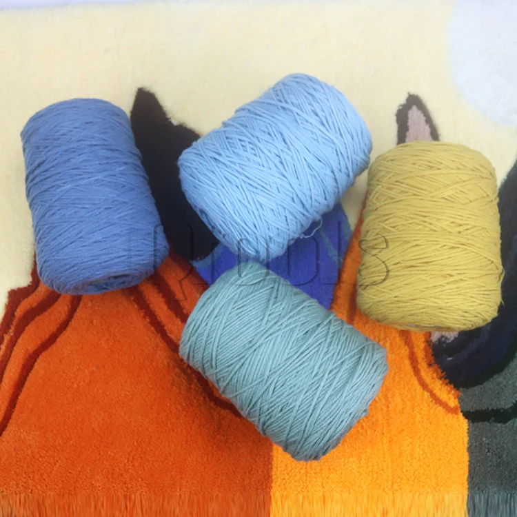Wholesale 400g/600g/800g/1kg Yarn Cone 3mm 8ply Rugs And Carpet Tufting Acrylic Yarn For Tufting Gun
