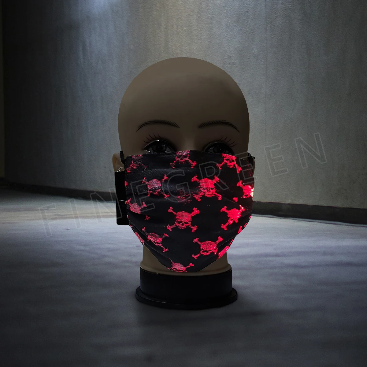 Skull pattern optical fiber mask seven kinds of luminous colors seven kinds of flashing mode fiber masks wholesale