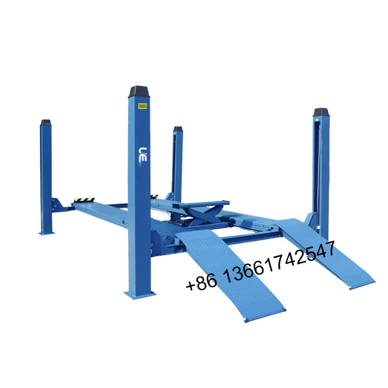 UE-4F3D Wheel Positioning Special Four Post Lift Quadratic Lifting Height Wheel Aligner 4 Post Chain Car Lift