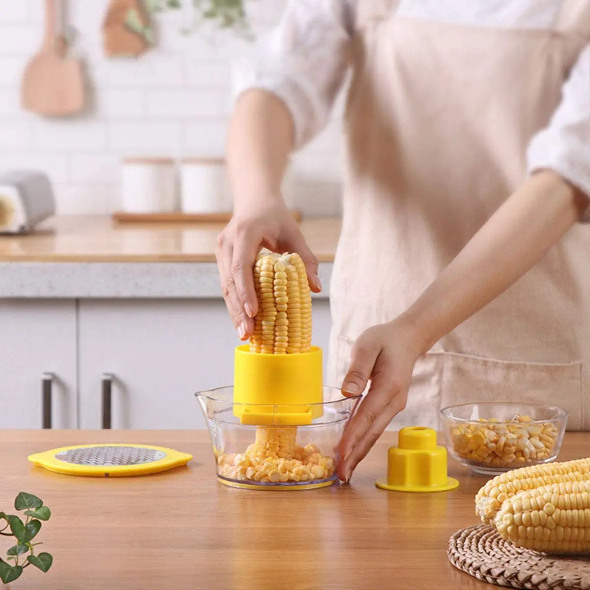 Stainless Steel Corn Stripper Creative  Simple Corn Peeler Versatile Corn Seperate Device Kitchen Tool