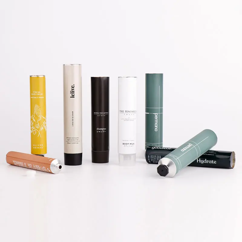 Aluminum collapsible cosmetic tubes hand cream aluminum tube with free sample