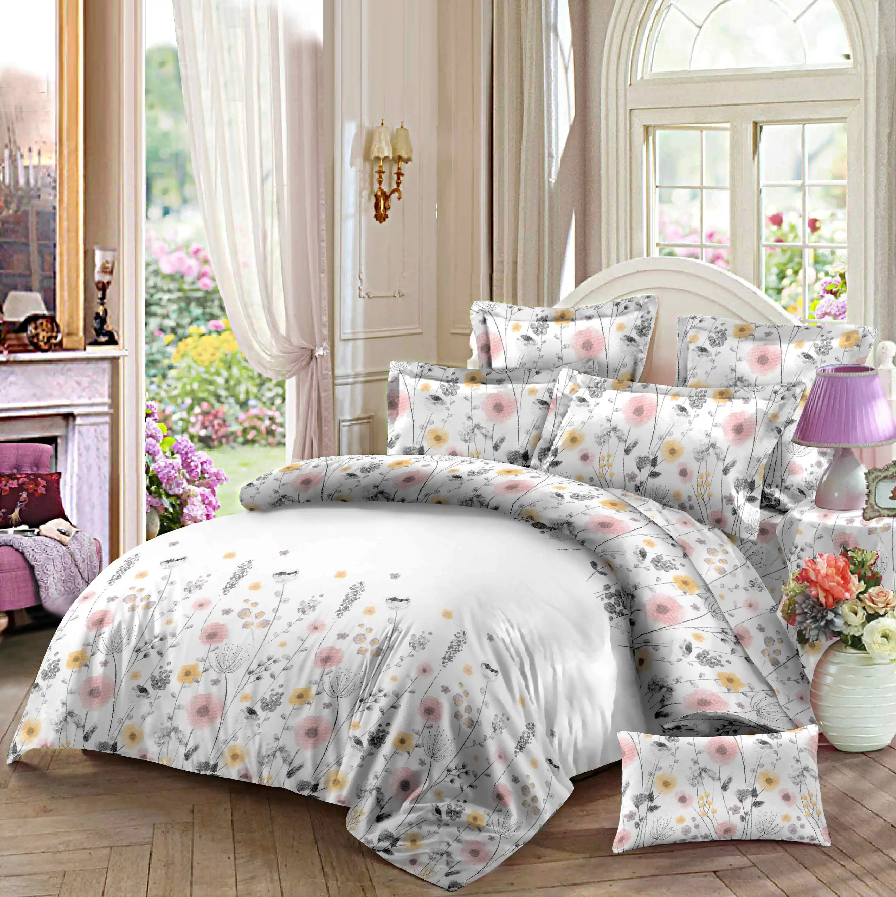 Twill weave 100% polyester fabric microfiber for bedding direct OEKO-TEX standard 100  certificated factory for USA market