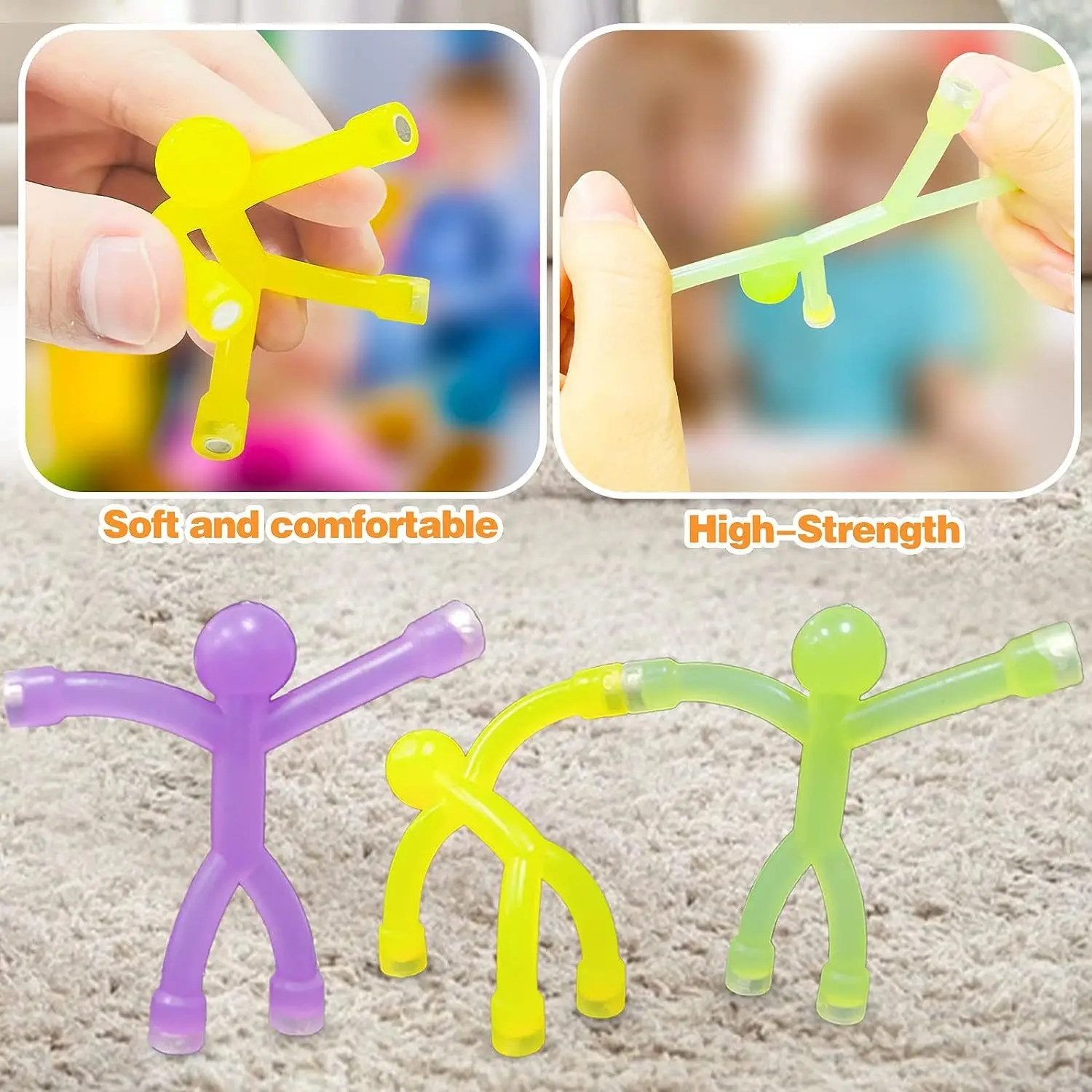 Refrigerator Magnetic Toy for Keychain Holder Magnetic Toys-Men-People Colorful Kids Travel Toys for Refrigerator Magnets