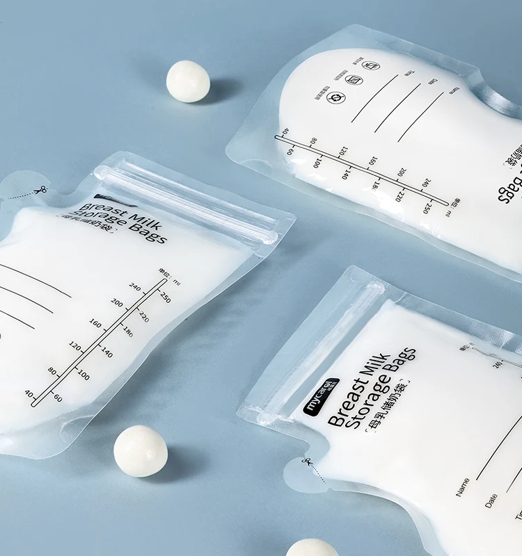 BPA free stand up design 200ml breast milk storage bag