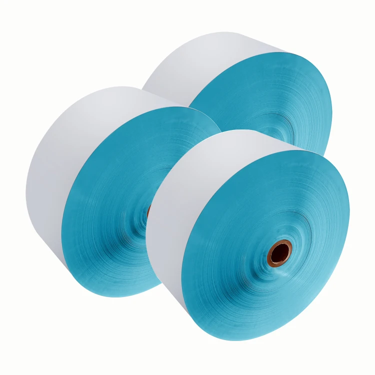 Top coated Self adhesive sticker thermal direct label silicone release glassine paper roll semi gloss material jumbo mother roll