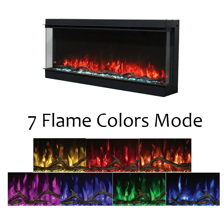 Insert Electric Fireplace Most Realistic Electric Cheminee Fireplace Decorative 40 Inch Modern 7 Colors Led Light Flame Effect