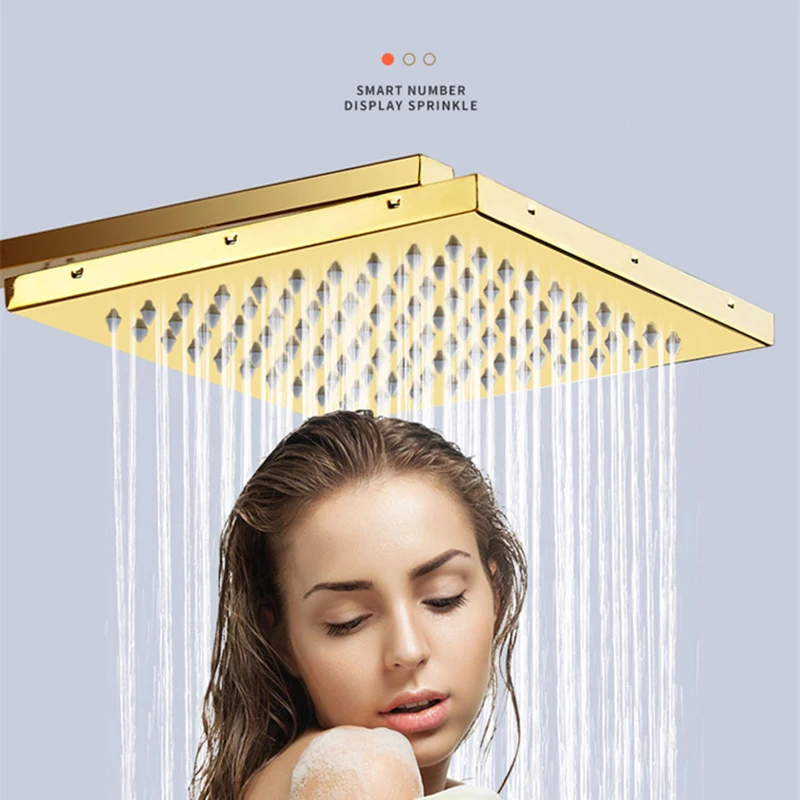 golden rain brass tub gold shower set bathroom