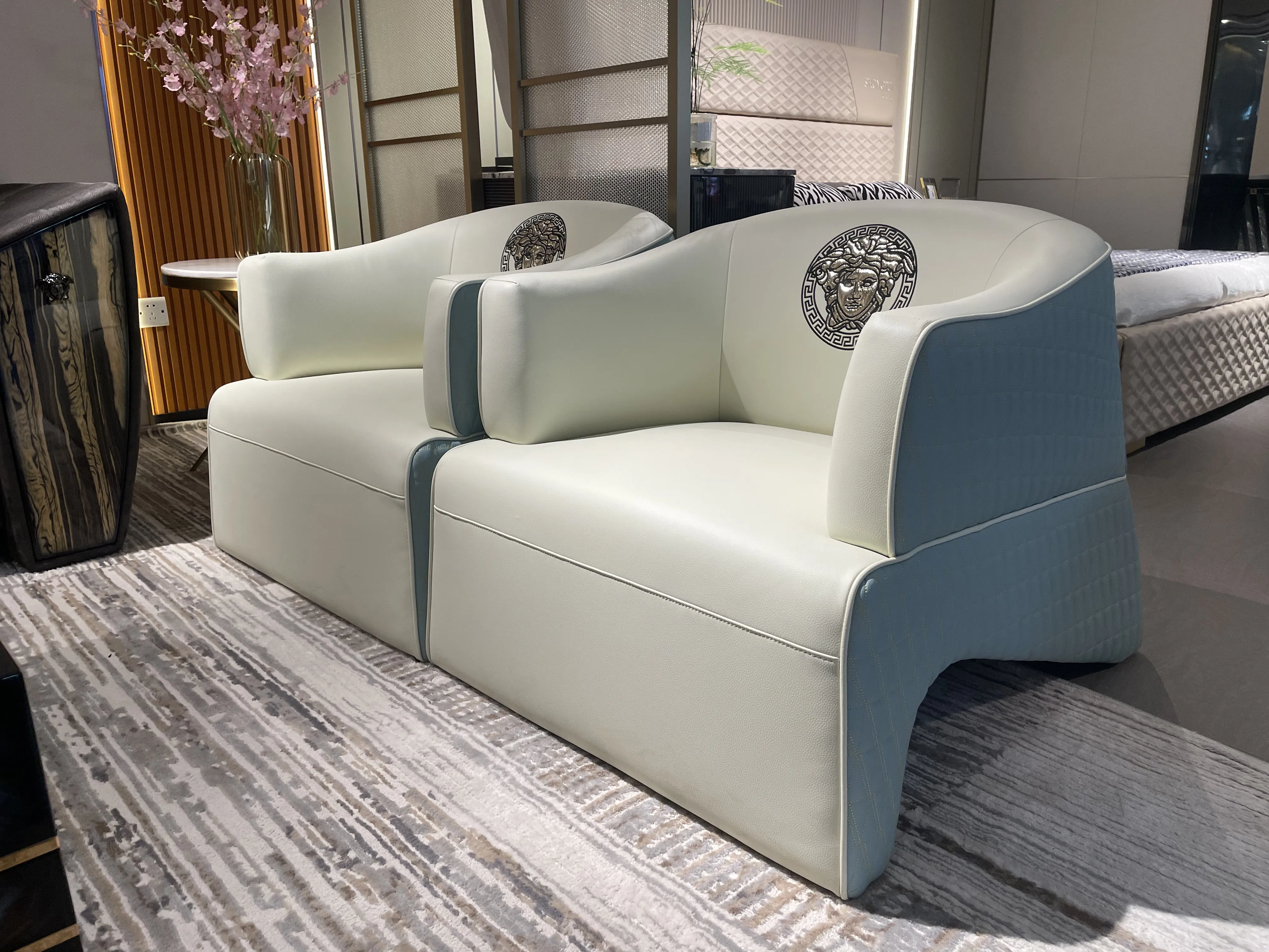 JK Office Furniture Leather Office sofa Set 1+1+3 General Use Sofa For Office Manager Room