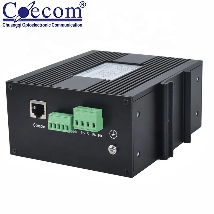 High Quality DIN-rail 1000M Ethernet Switch Multi Mode SC Fiber Optic 4 Port Ethernet Switch 12V