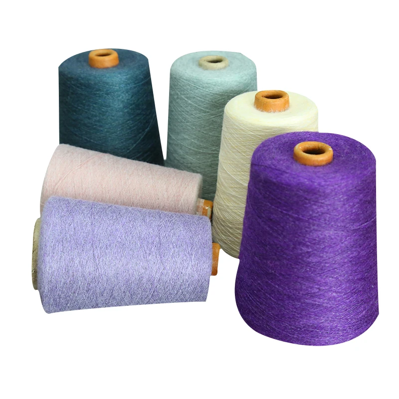 Wholesale 18S Recycled Spun Polyester Dope Dyed Colorful Yarn For Socks