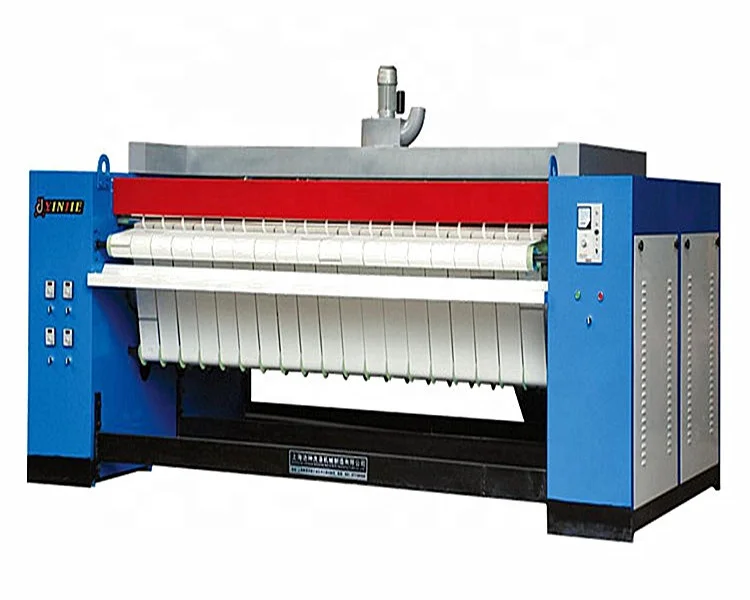 Steam heat double roller ironing machine laundry flat work press ironer for hotel