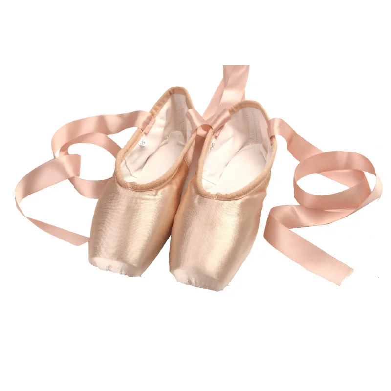 
factory outlet high quality ballet shoes satin dance shoes custom LOGO 