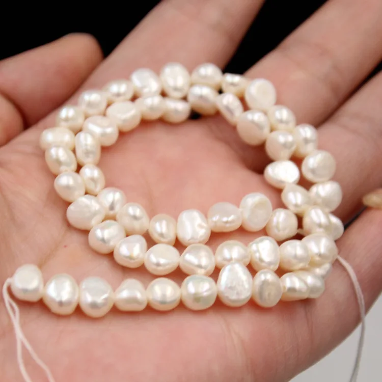 Wholesale Natural Freshwater Baroque Pearl 7mm Diy Bracelet Necklace Jewelry Making