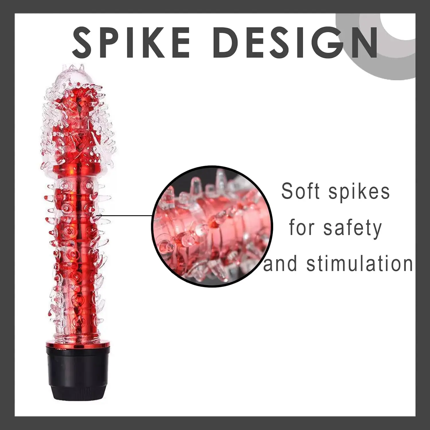 Soft Silicone Crystal Barb Vibrator, Insertion Vaginal G-Spot Vibrator Clitoral Nipple Vagina Massager Stimulator for Women