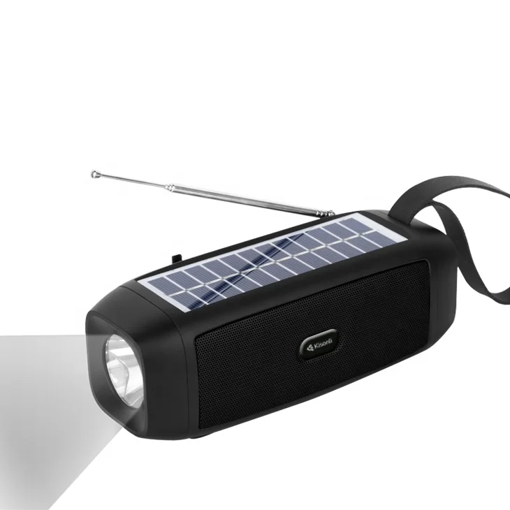 Kisonli SC-10 high quality outdoor stereo blue tooth portable solar charge wireless speaker