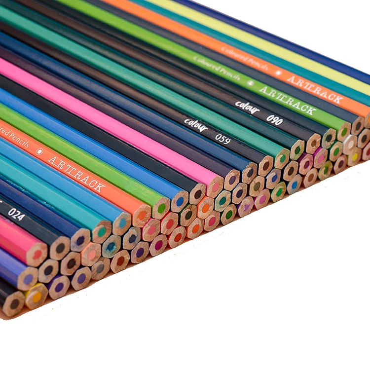 Manufacturers High Quality rainbow Graded Hexagonal Colour Pencils Set Wooden Colored Professional Drawing for Artist