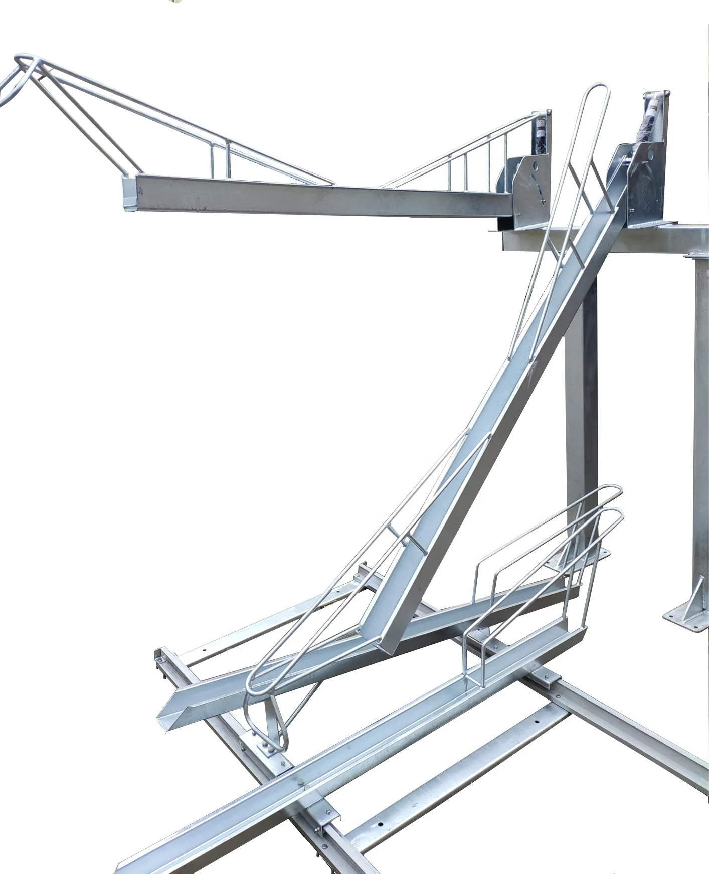 Outdoor hot dip galvanized gas spring lift assisted double decker bicycle rack  powder coating bike rack