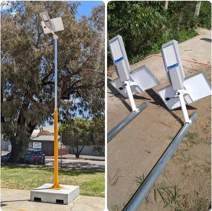 Remote Solar Battery powered Pole Lamp 100w 200w 300w 400w bifacial solar street light