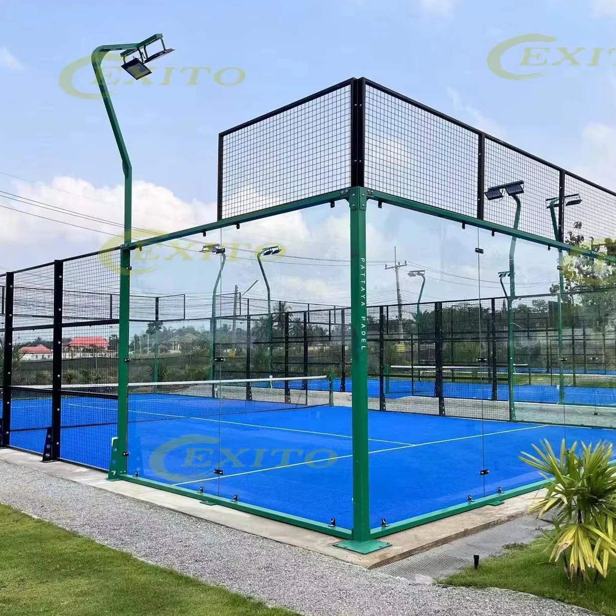 EXITO 100*100 Padel Court Panoramic Paddle Tennis Court Build Your Own Court with Lower Price