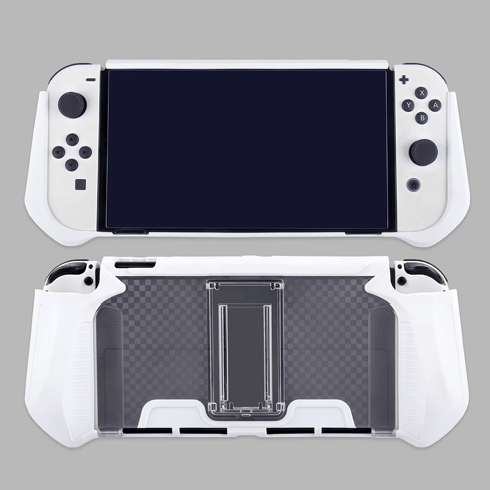 Shockproof TPU+PC Protector For NS OLED With Bracket All-in-one Case For Nintendo Switch OLED