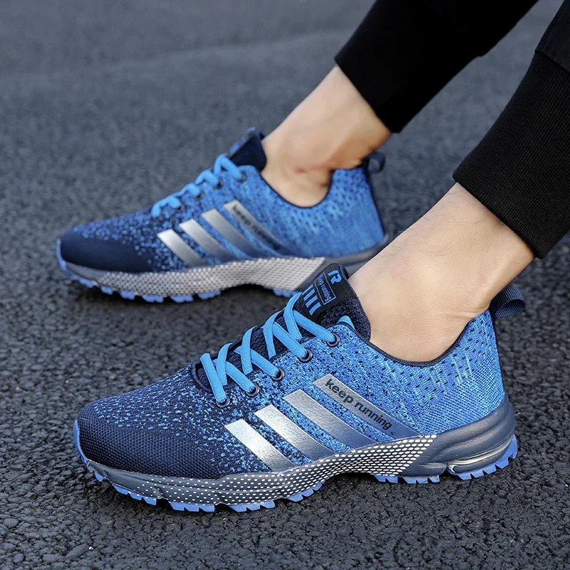 G166Z Sneakers Big Size Mesh Casual Lightweight Running Shoes Fashion Lace-up Gym Jogging Shoes for Men Comfortable Tennis Shoes