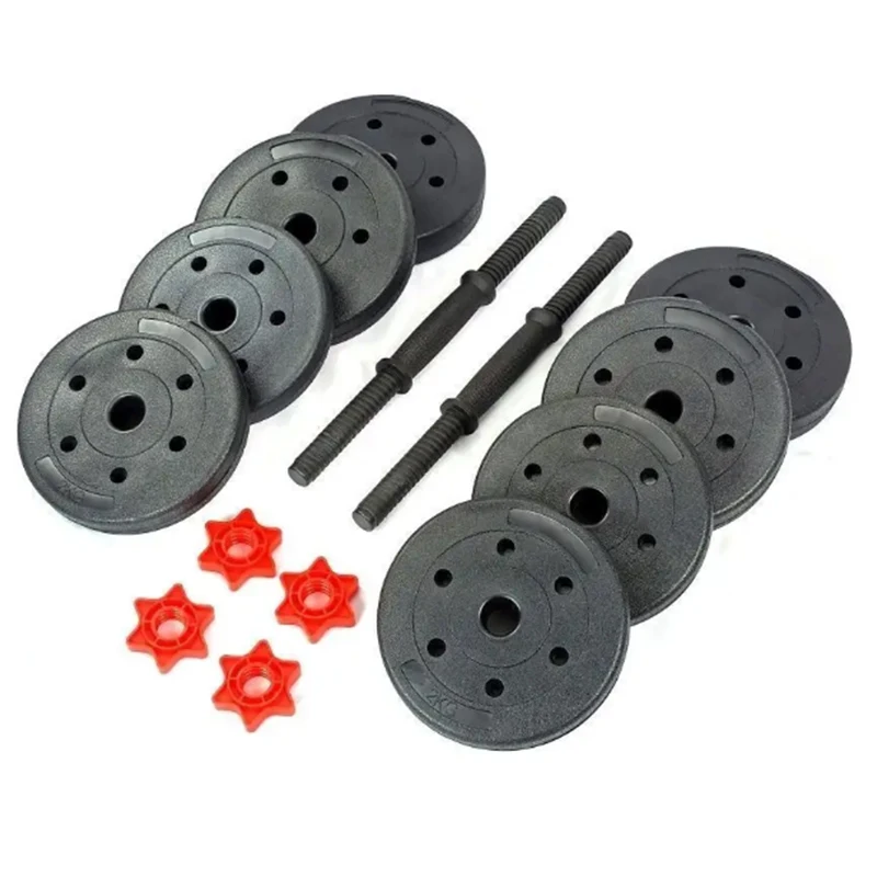 15KG Vinyl Cement  Dumbbell Set for Home Use