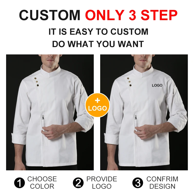 Denim Chef Jacket Kitchen Restaurant Women Long Sleeve Waterproof Disposable Coverall Work Wear Uniform Cooking Indian Chef Coat