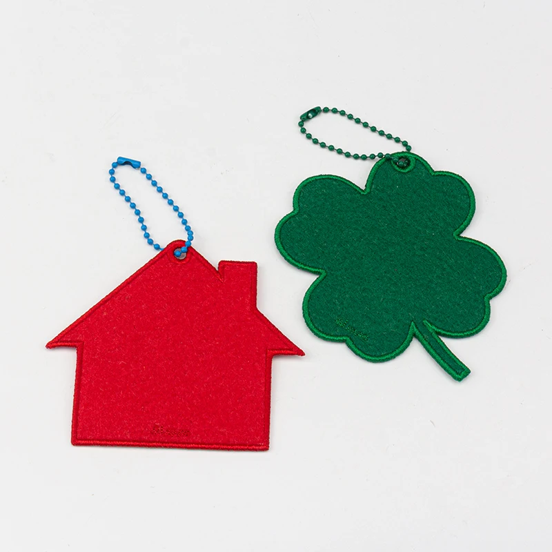 Wholesale Luggage Tag Strap Custom Felt Pendant For Suitcase Backpack Baggage Tag Customized DIY four-leaf clover name tag strap