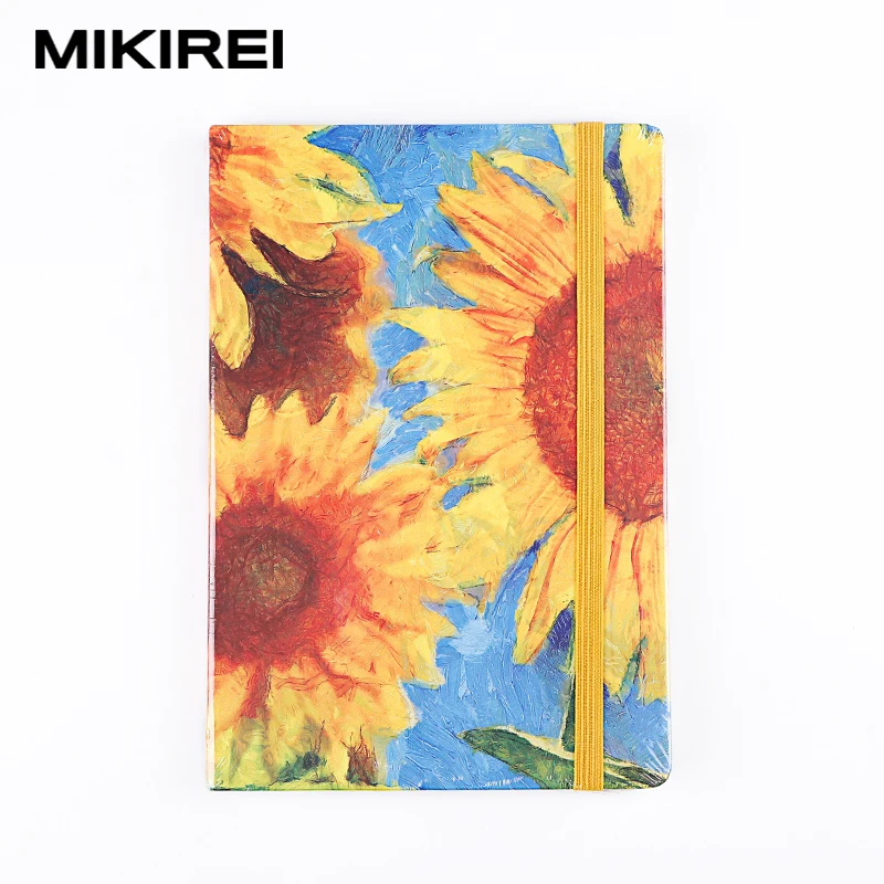 2023 Luxury Abstract A5 Hardcover Vintage Sunflower Notebook for Office