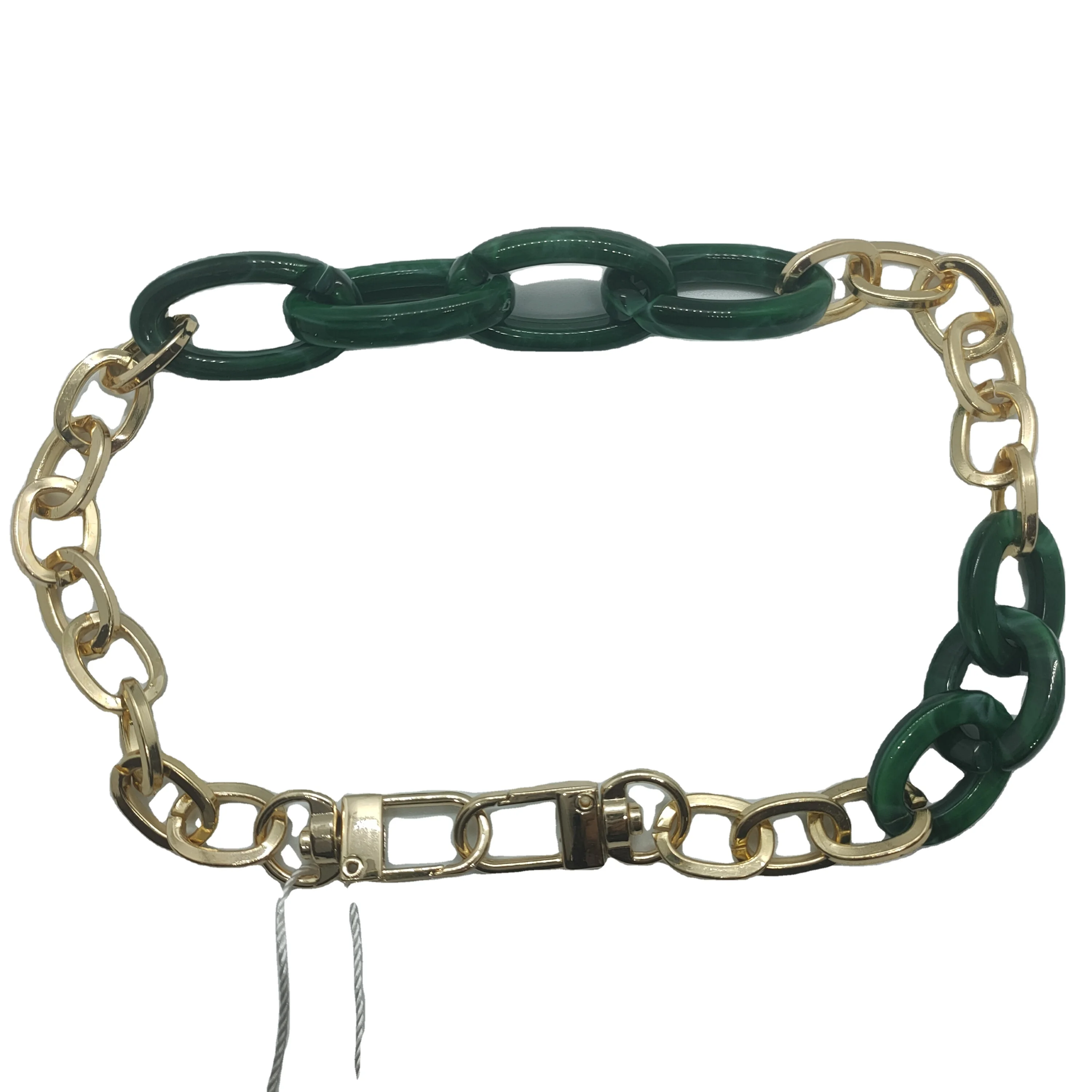 aluminum mixed with plastic chains with zinc hook decoration for handbag, shoes and cloth