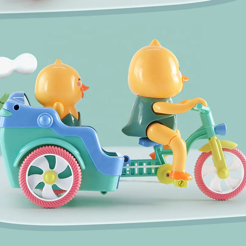 Wholesale yellow duck sound light music kids electric child motorcycle baby toy tricycle