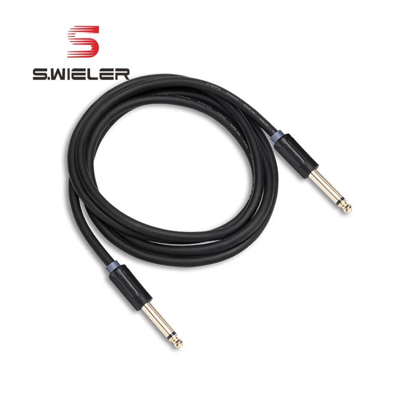 High Quality 6.35 1/4  Male Mono to 6.35  Male TS to Male Audio Cable OFC Copper  3 m Guitar Patch Cords Mixer