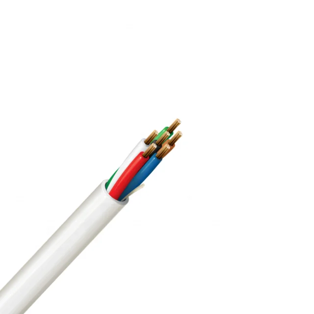 Indoor Plenum Security Alarm Cable Reliable 2 Pair with 22AWG PVC PE OEM Copper Insulated 6 Core Alarm Cable Low Voltage Fire