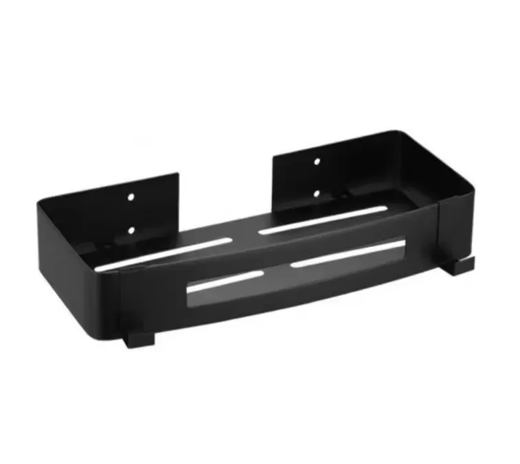 304 stainless steel bathroom Wall Mounted black storage rack corner shelf