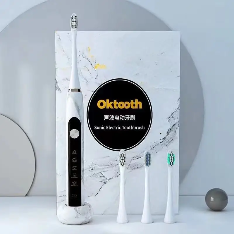 SONIC Adult Electric Toothbrush with 3pcs Dupont Bristle Toothbrush Head Rechargeable USB Motor Home Use Waterproof Features