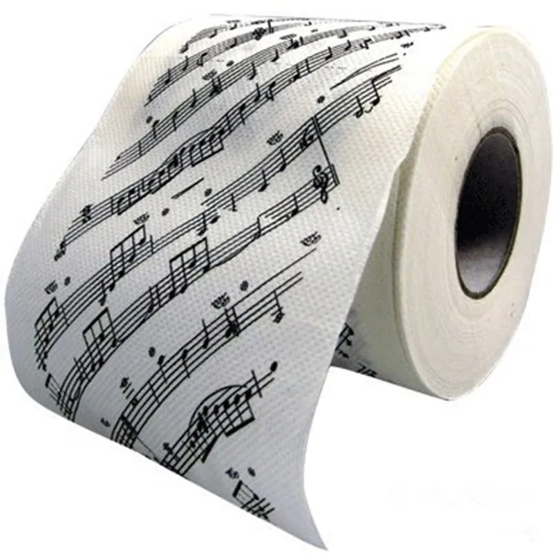 Factory Wholesale Custom Printed 3 ply Music Sheets Piano Gift Funny Novelty Toilet Tissue Roll