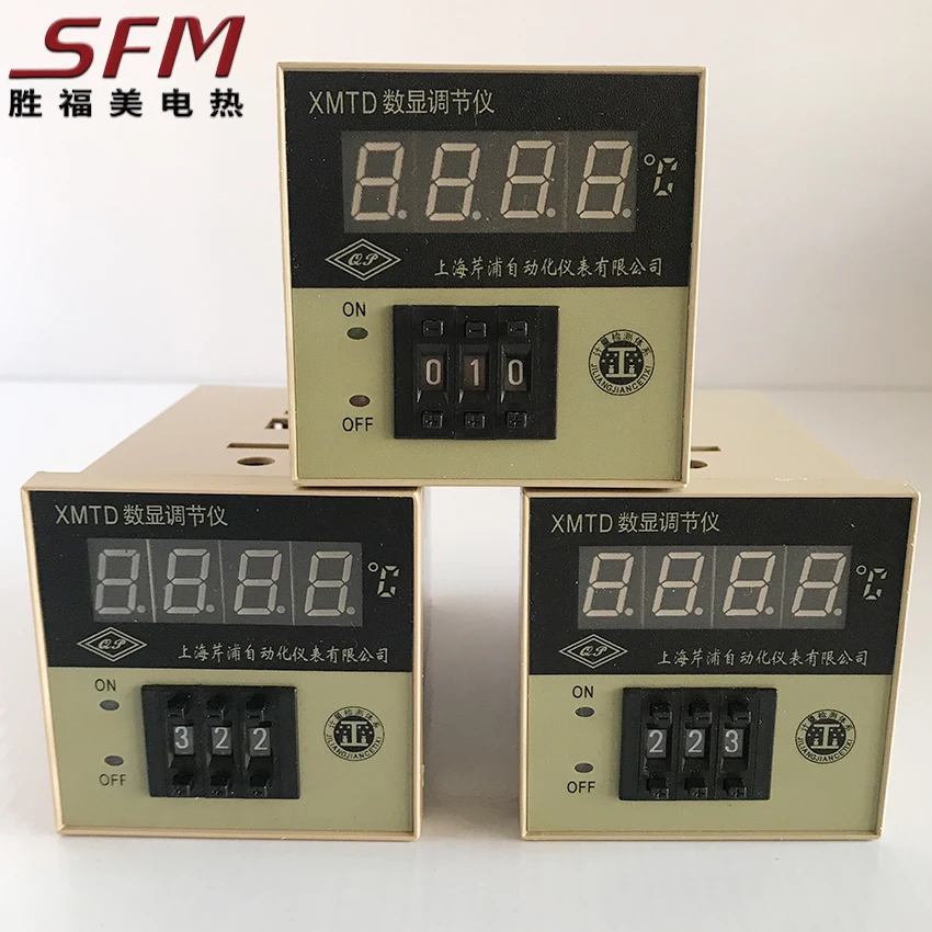 Цифровой регулятор температуры SFM 0-600 градусов вход K PT100 Тип два реле выходной циферблат код AC 220 В 380 В 72*72 мм термостат