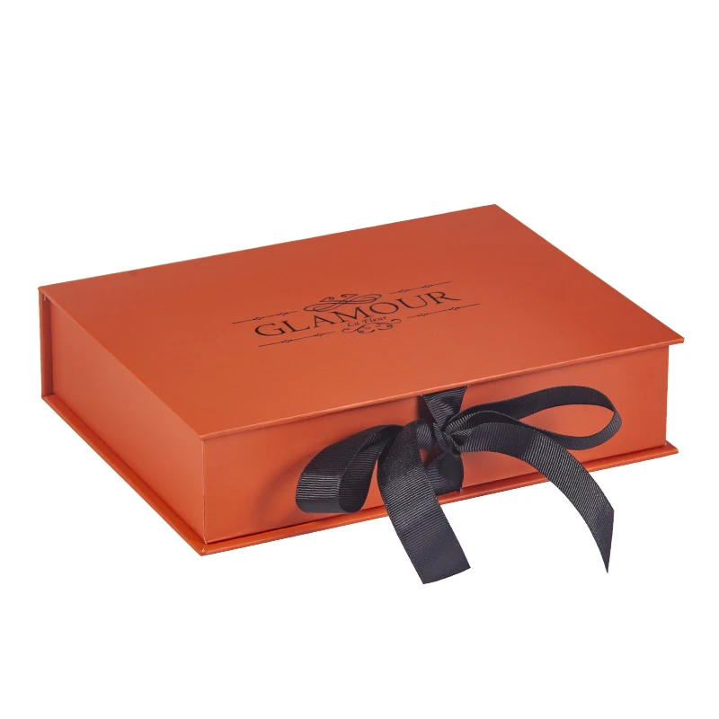 2021 New Year Gift Packaging Magnetic Small Chocolate Ribbon Wine Eyelash Custom Clothing Box