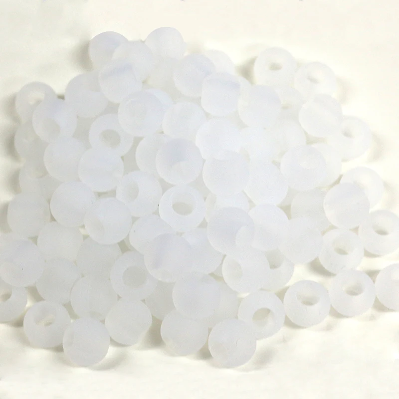 Glitter Transparent mini Size Colorful Silicone Rubber Beads For Hair Braids Extension Kids Safety and Comfort