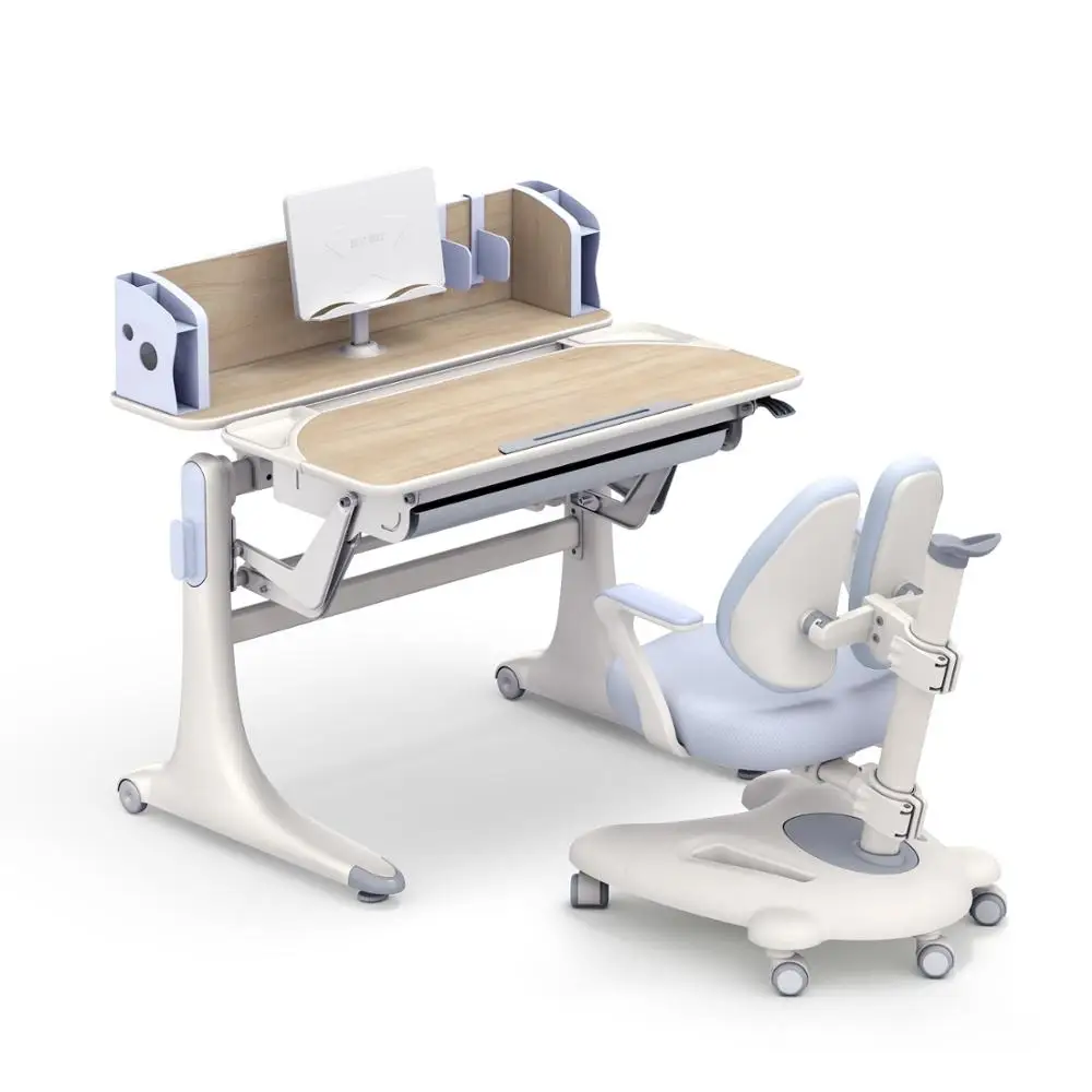 
L9 Modern reading table and chair furniture suitable for classroom student study table wood kids bedroom set 