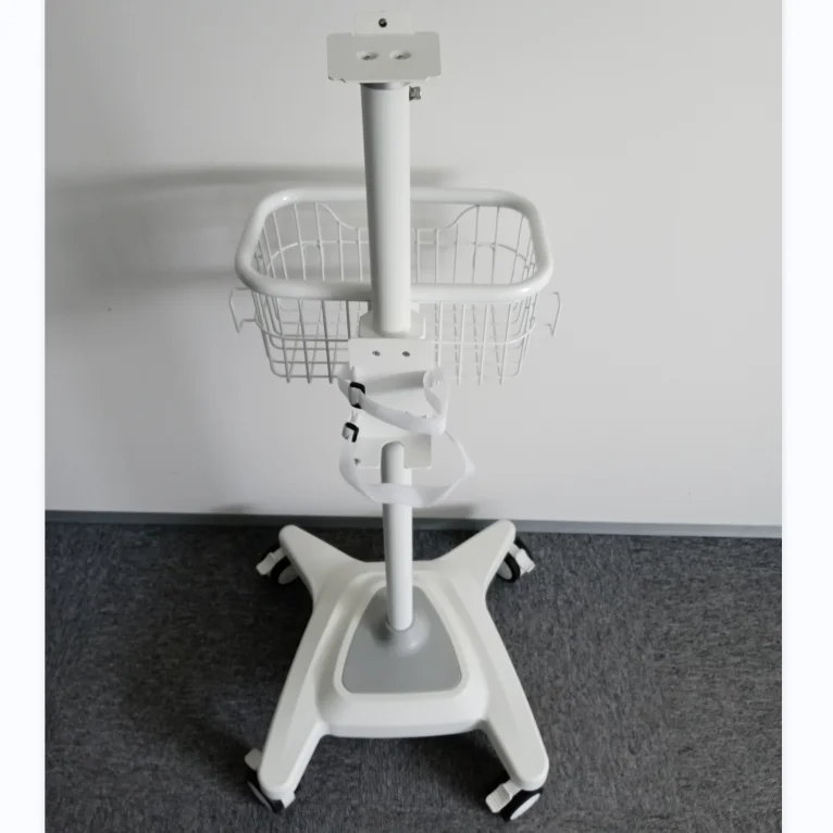 Low price patient monitor vital sign monitor roll stand medical trolley cart for welch allyn monitor