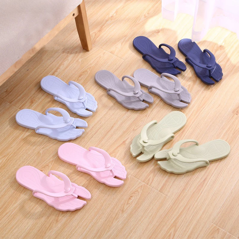 Wholesale Disposable EVA Fold Pedicure Slippers For Nail Beauty Salon Custom Pink Spa Hotel Travel Pedicure Flip Flops