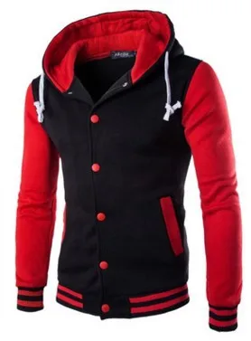 eBay classic baseball hoodies men winter warm patchwork fleece sweatshirt