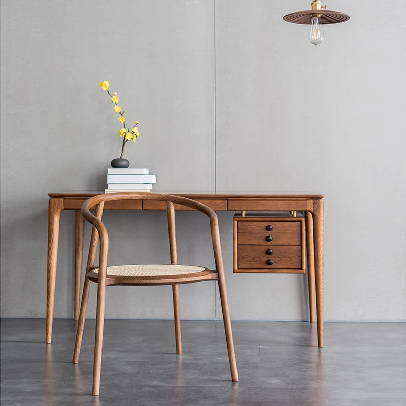 TPZ035 Round Armchair Elegant Living Room Chair Modern nordic style restaurant home furniture solid wood rattan dining chair